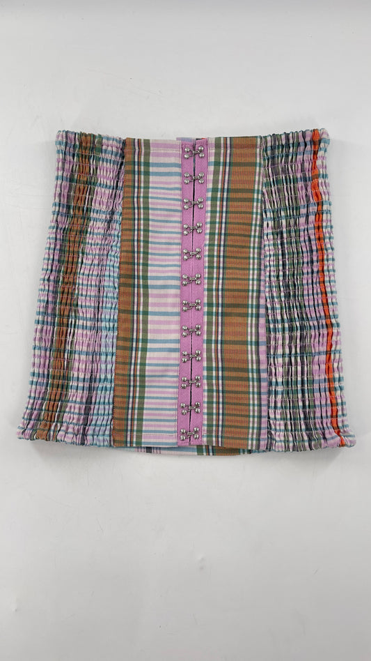 Urban Outfitters Plaid Hook and Eye Closure Front Skirt (Medium)