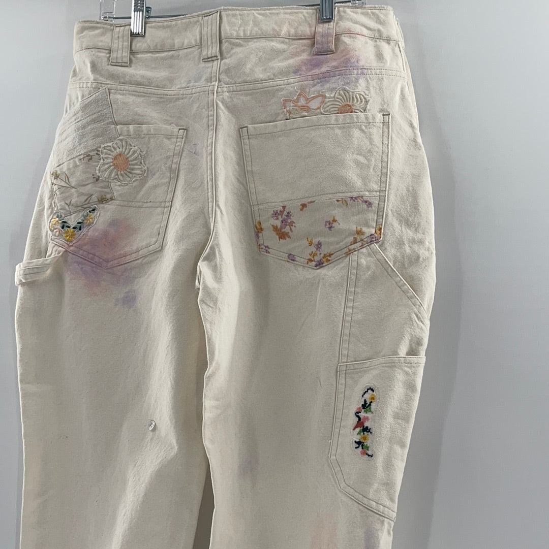 Free people embroidered outlet jeans 31