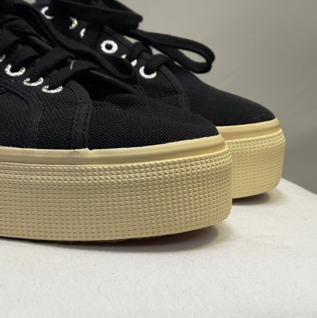 Superga Black Platform Sneakers