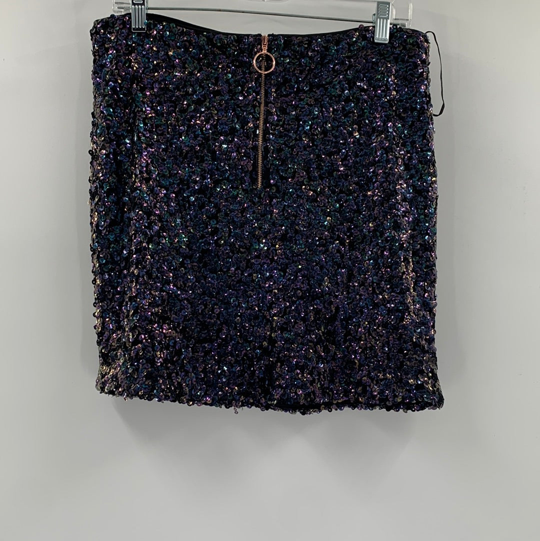 Navy and gold sequin skirt hotsell