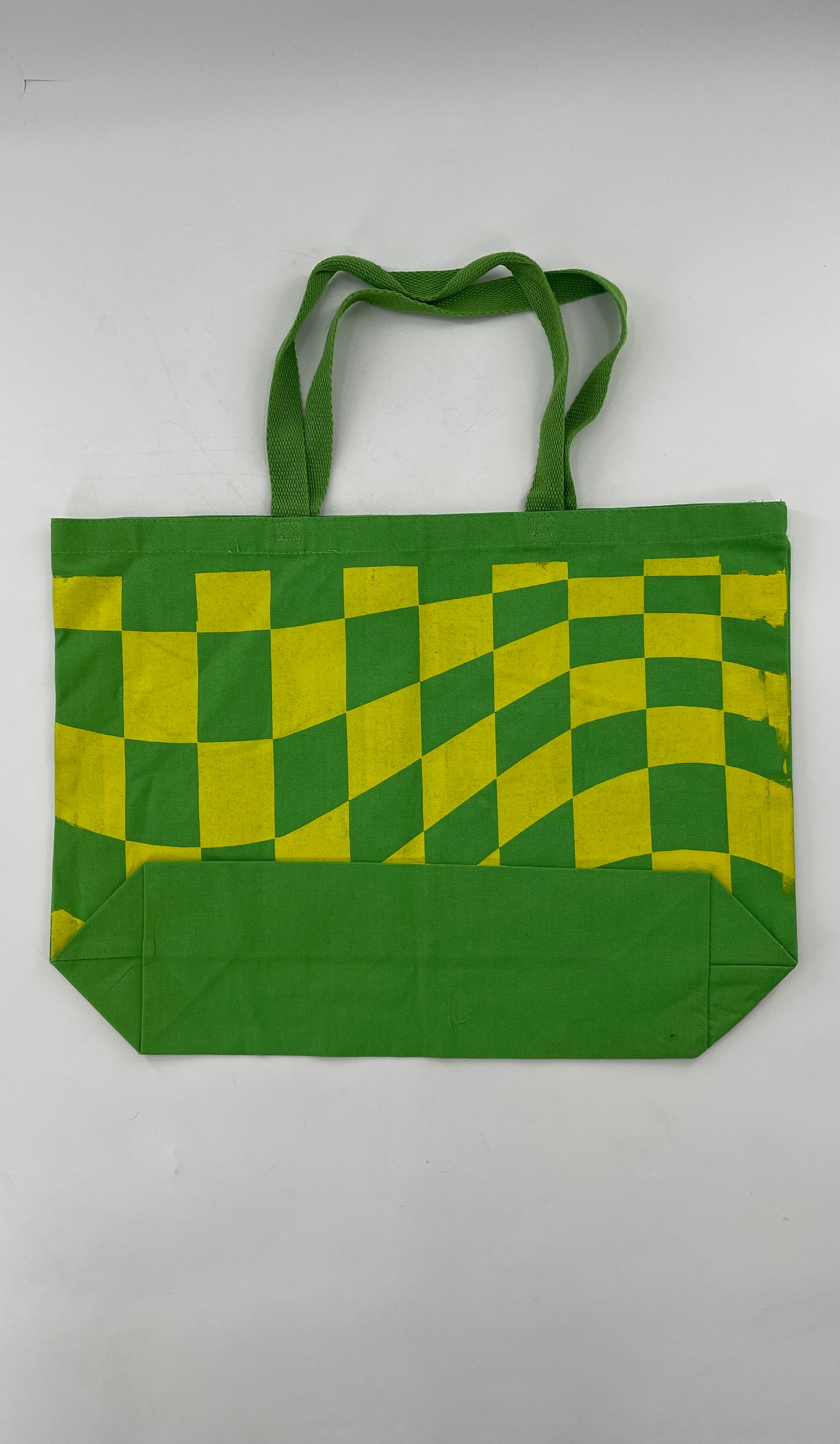 Desert Dreamer Urban Outfitters Checkered Green Canvas Tote