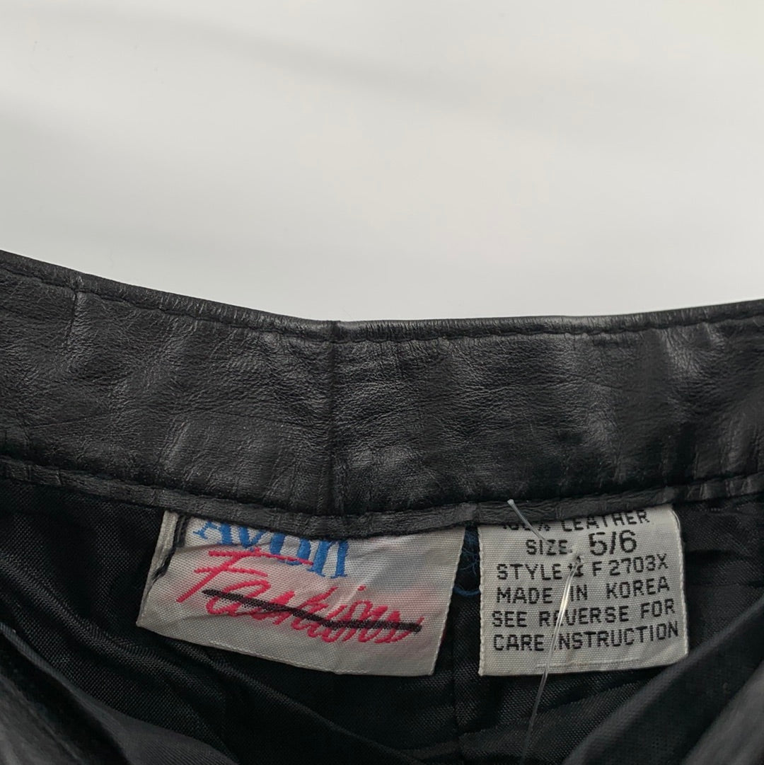 Urban Outfitters Black Leather Mini Skirt (Sz5/6)