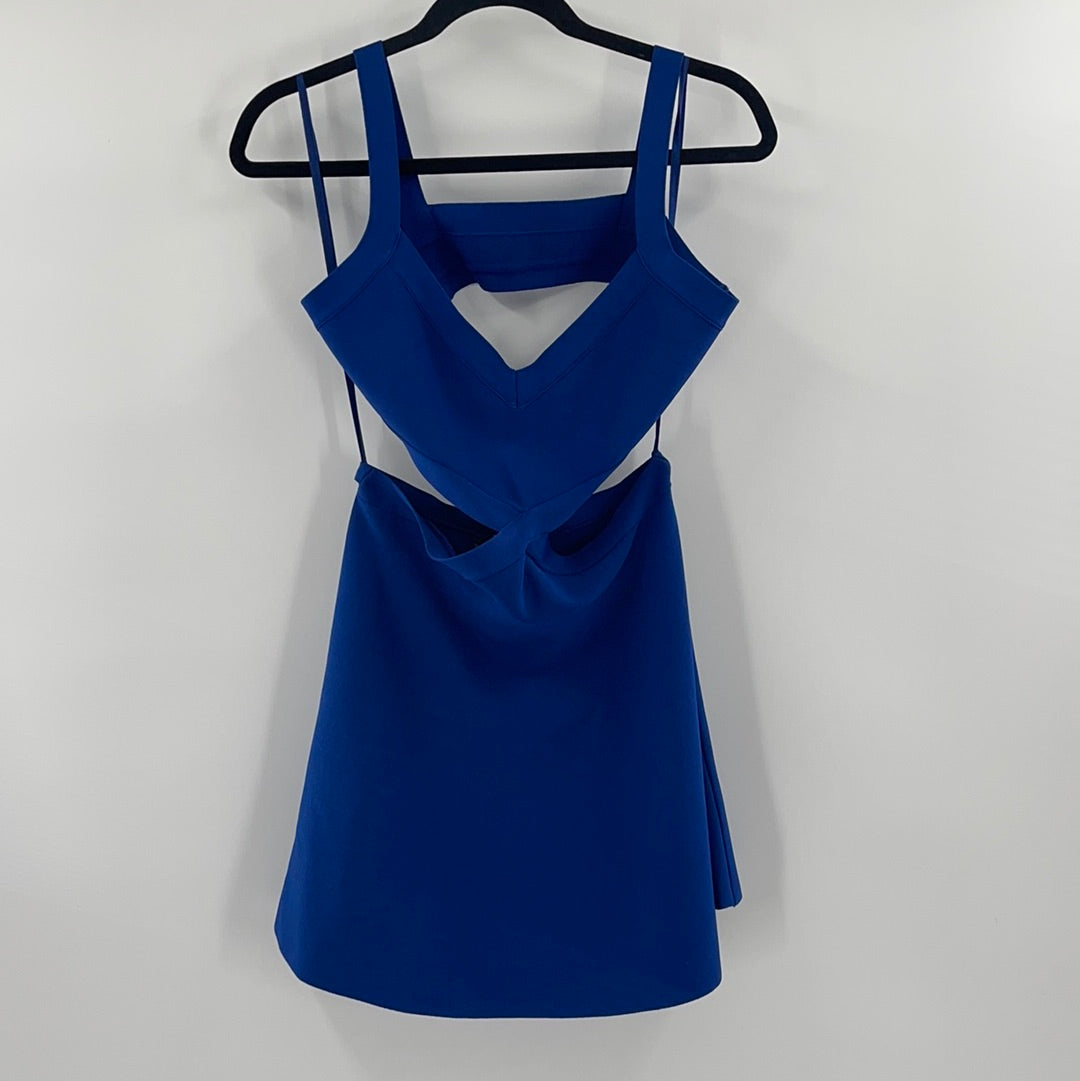 BCBG Maxazria Royal Blue Cut Out Dress (Medium)