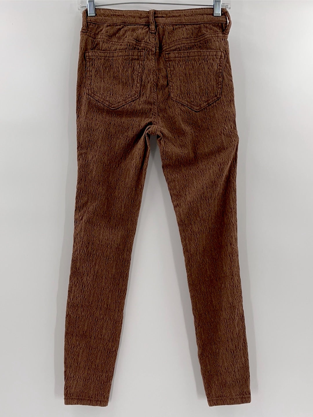 Free People Textured Brown Jeans (XS)