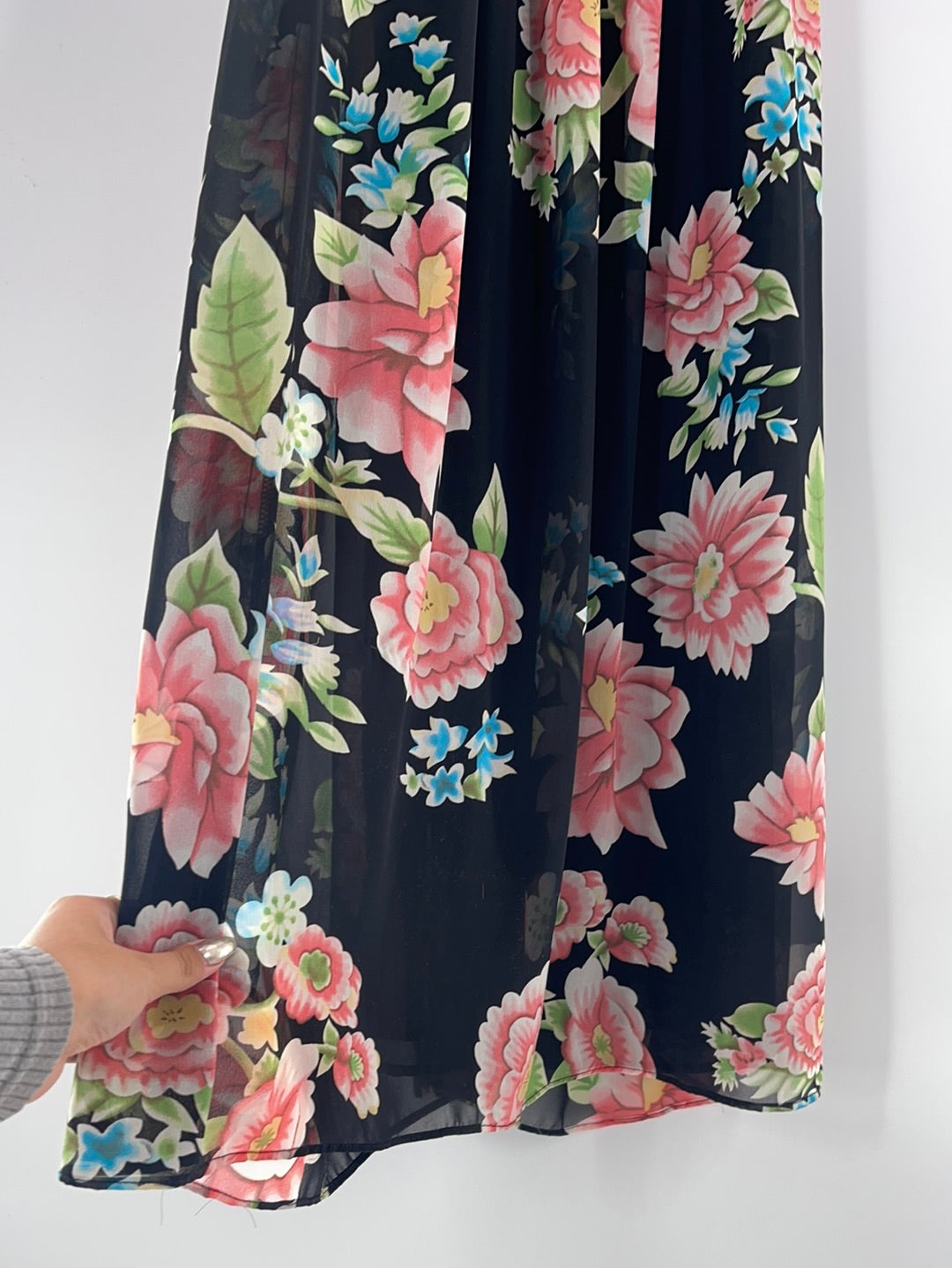 KNT Black Floral Maxi