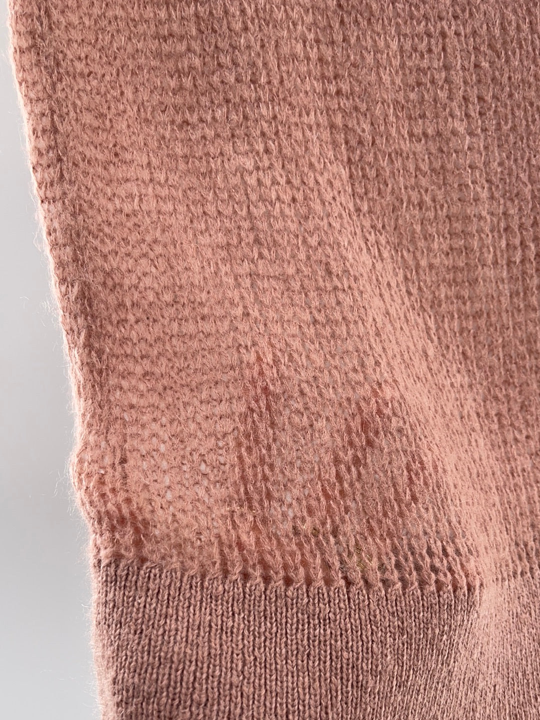 Free People Sheer Knit Off Dusty Pink Sweater (Size XS)