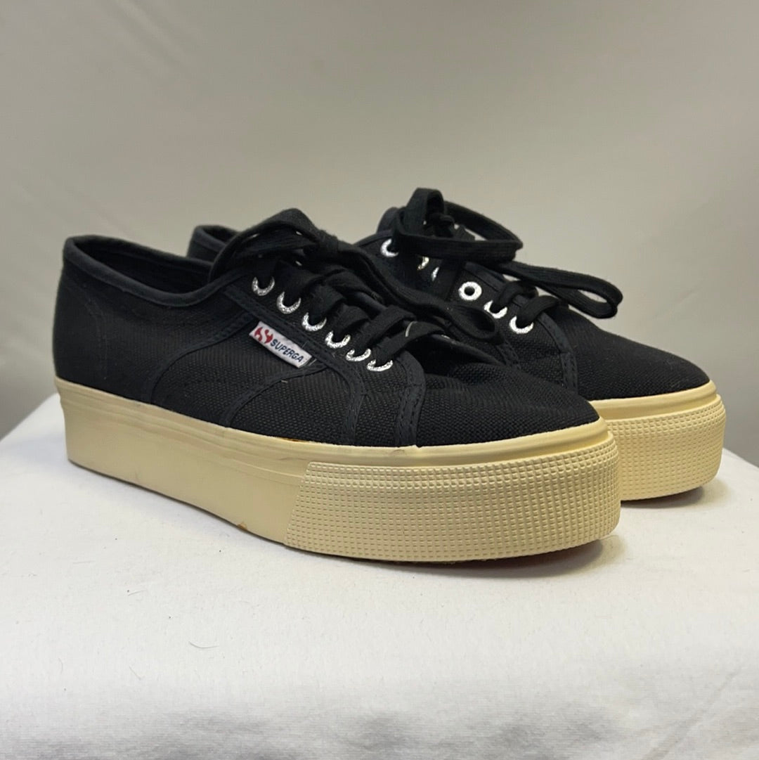 Superga Black Platform Sneakers