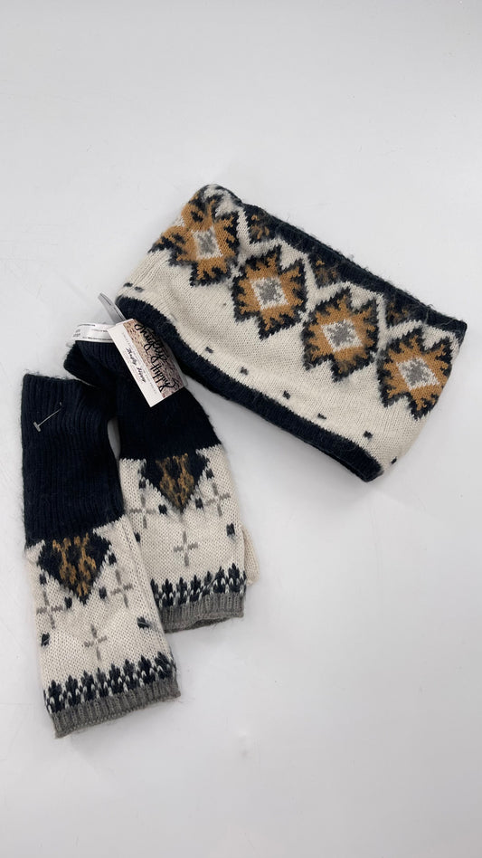 Urban Outfitters Knit Headband and Mitten Set