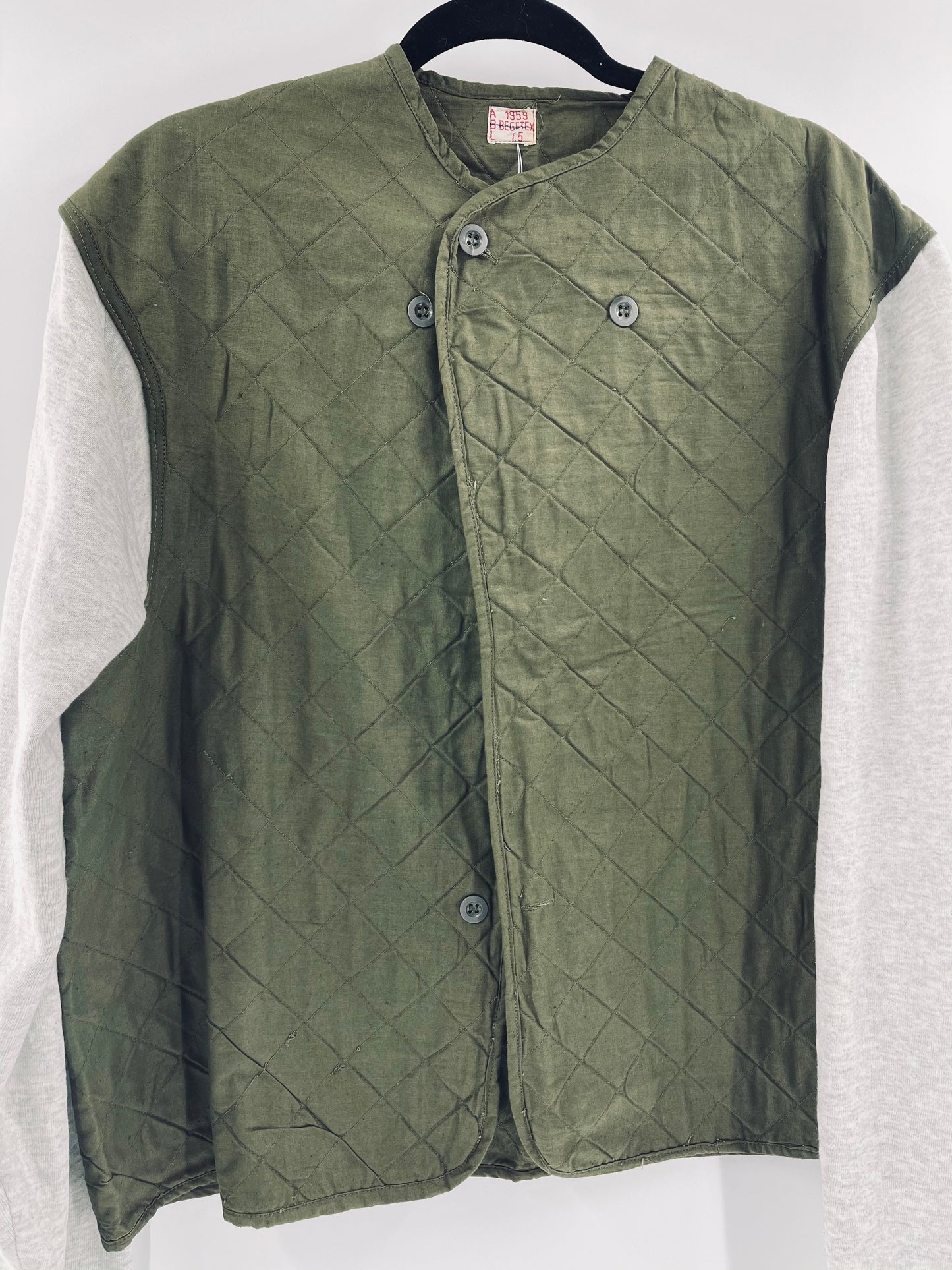 Urban Outfitters Renewal Olive Green With Gray Sleeves (Size L)