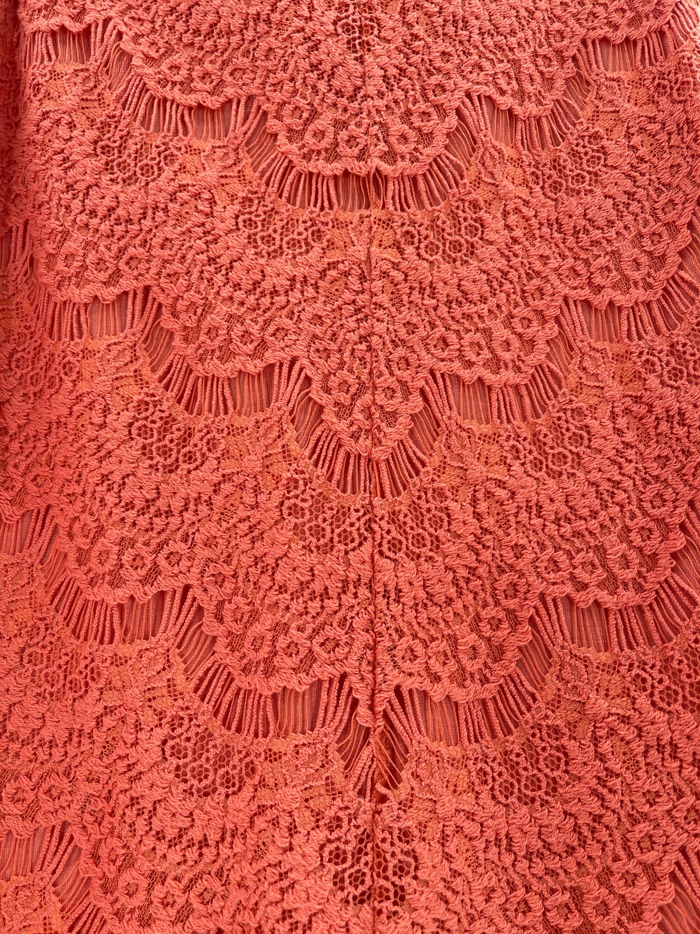 Free People Bodycon Coral Lace Mini Dress (XS)