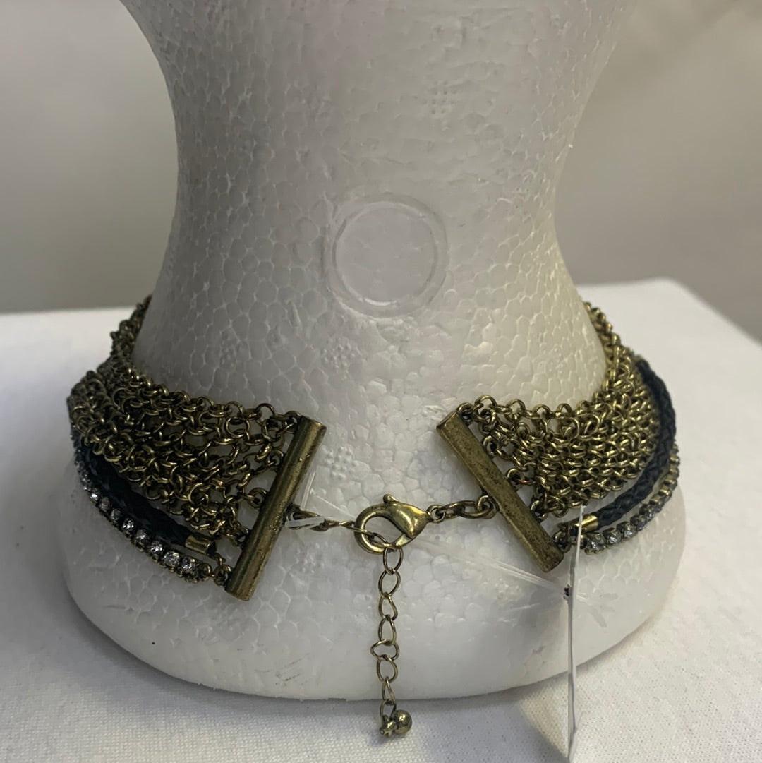 Layered Gold Choker Necklace