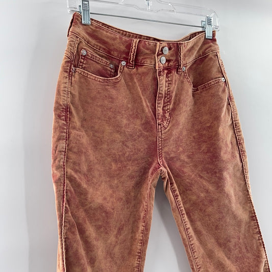 Free People Acid Washed Salmon Ankle Slit Jeans (Size 27)