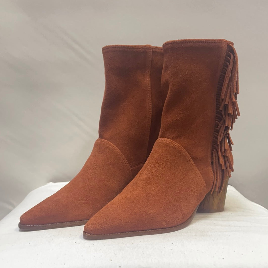 Bernardo Fringe Orange Boots