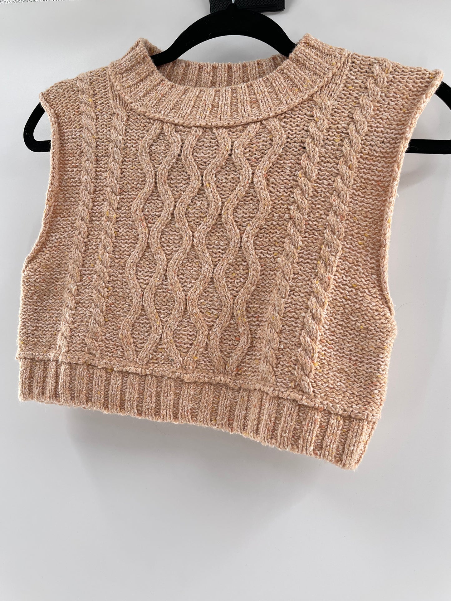 Urban Outfitters Beige Cropped Sweater Tank (Medium)