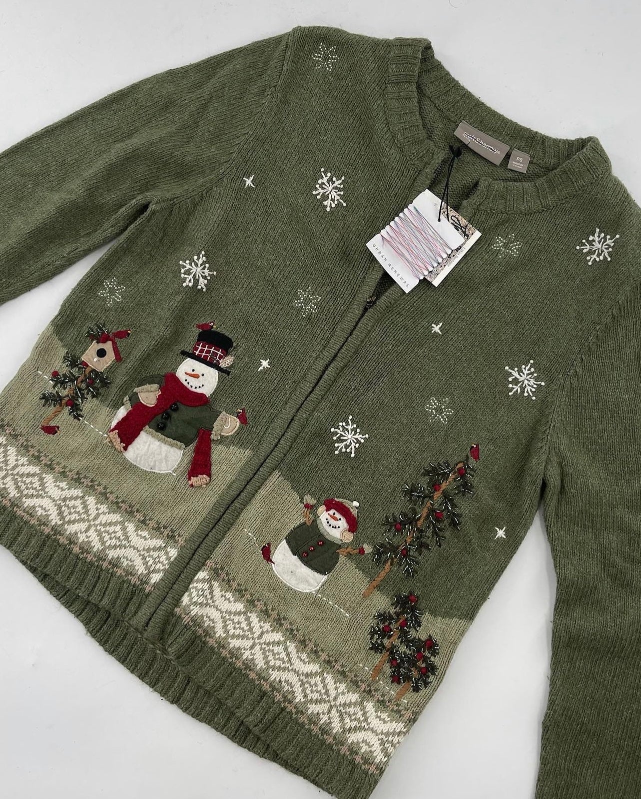 Urban Outfitters Sage Green Christmas/Holiday Sweater (S)