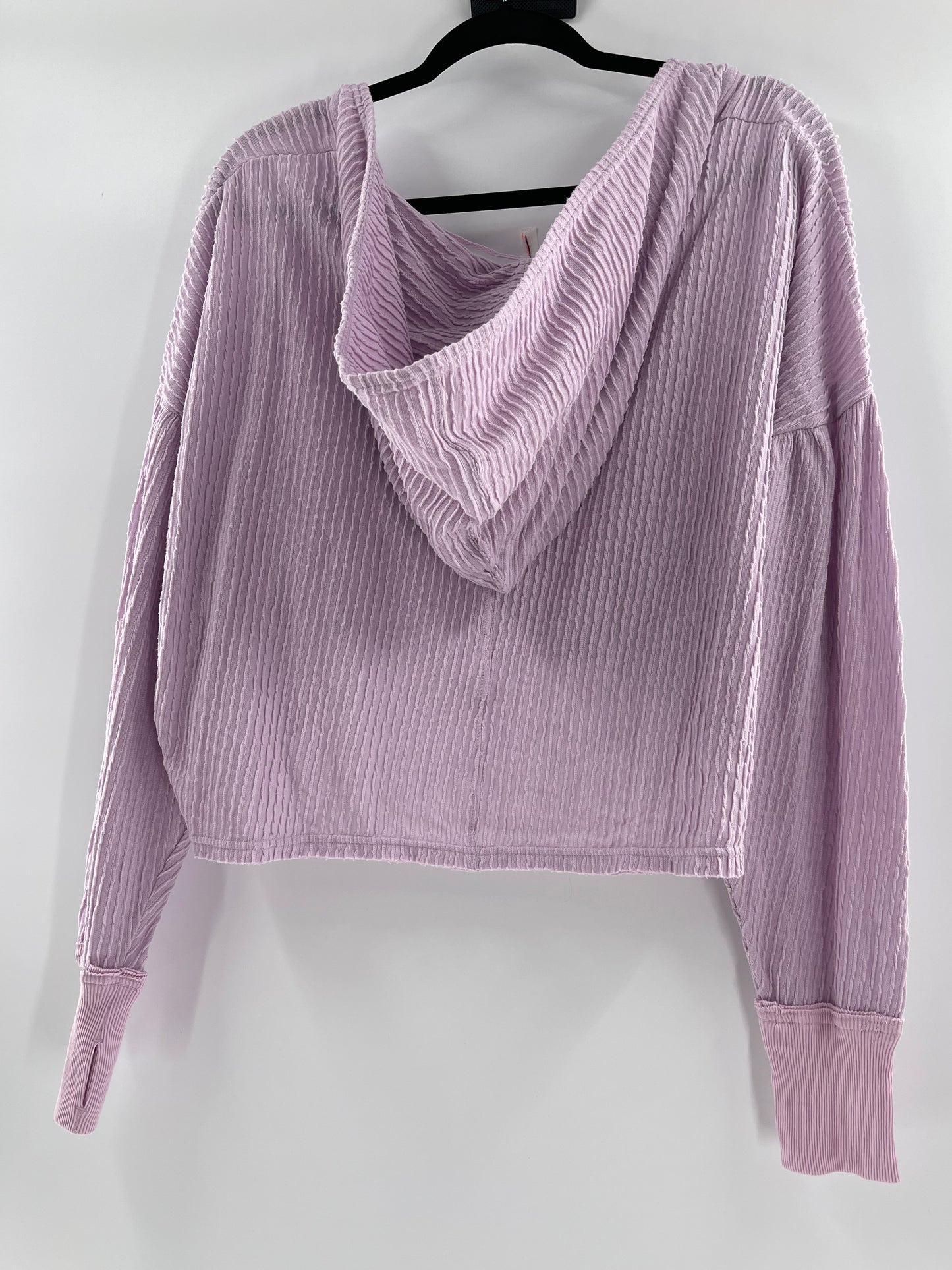 Free People Movement Cropped Ribbed Hoodie Lilac (Small)