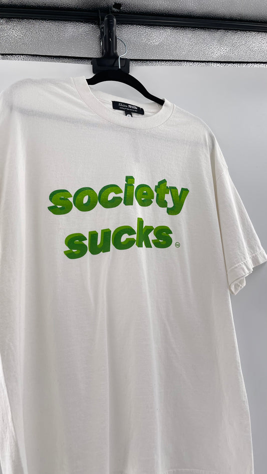 Urban Outfitters Skim Milk Society Sucks T shirt (Large)
