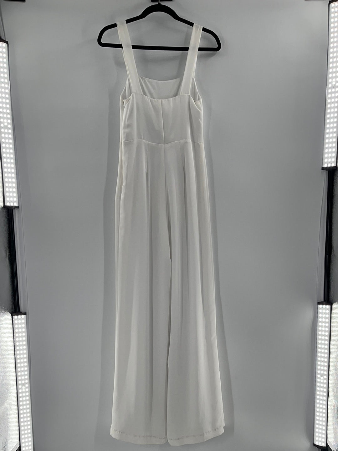 Silence Noise - Urban Outfitters - White Satin Sleeveless Jumpsuit (Size 2)