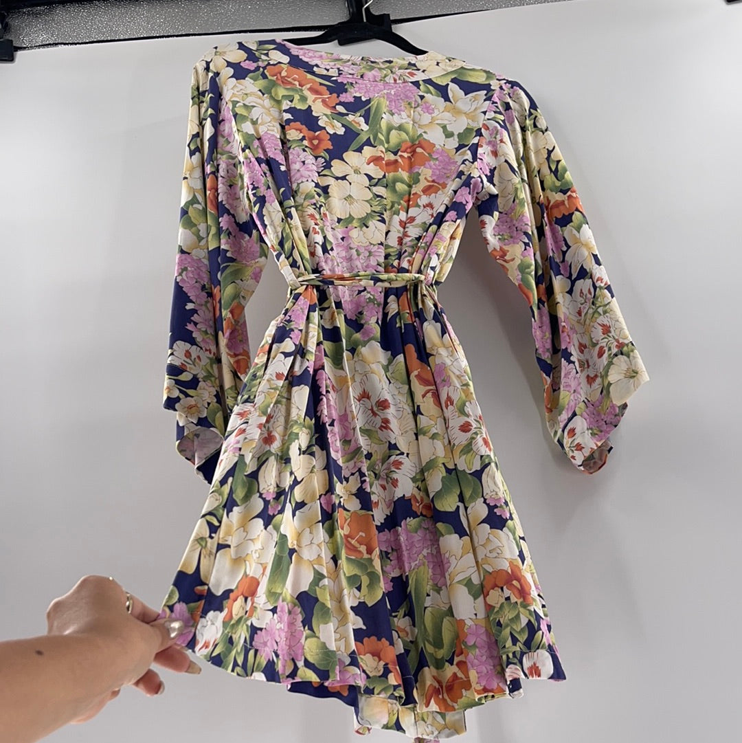 Yumi Kim Anthropologie - Robe / Dress / Overcoat / Kimono Flower Patterned Mini Dress (Size Small)