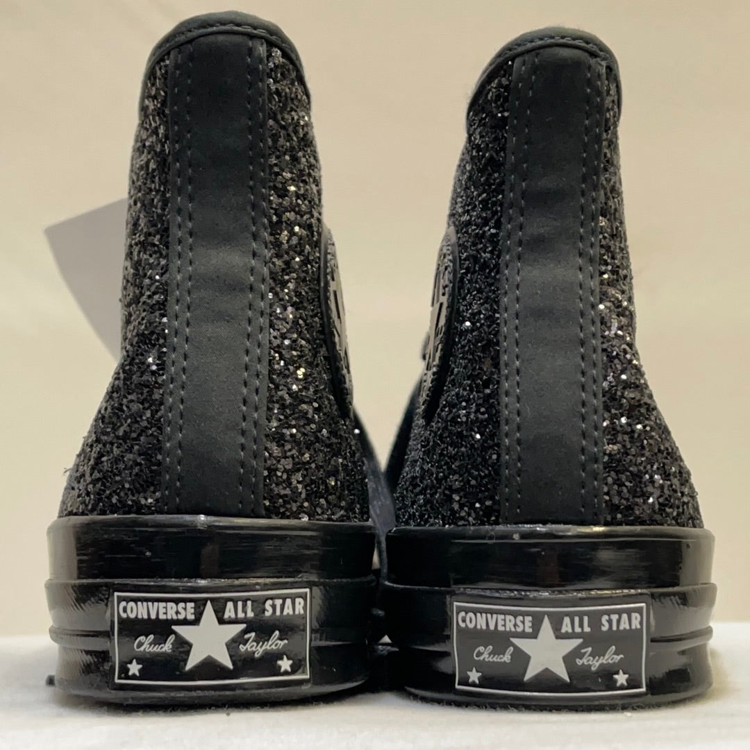 Glitter black store converse