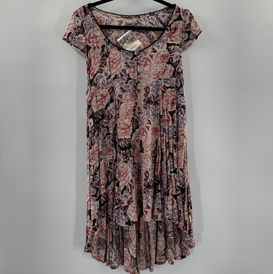 Urban Outfitters Ecote Floral High Low Mini Dress (Size XS)