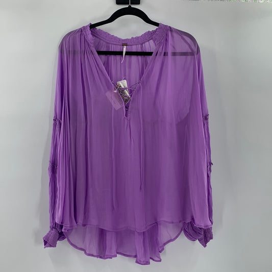 Free People Lavender Peasant Top (M)