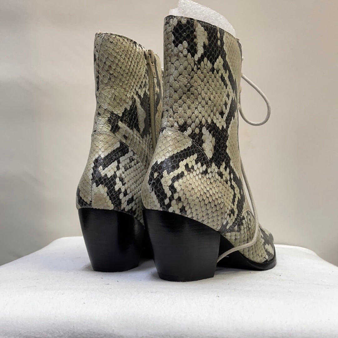 Matisse Snake Pattern Zip Up Boots