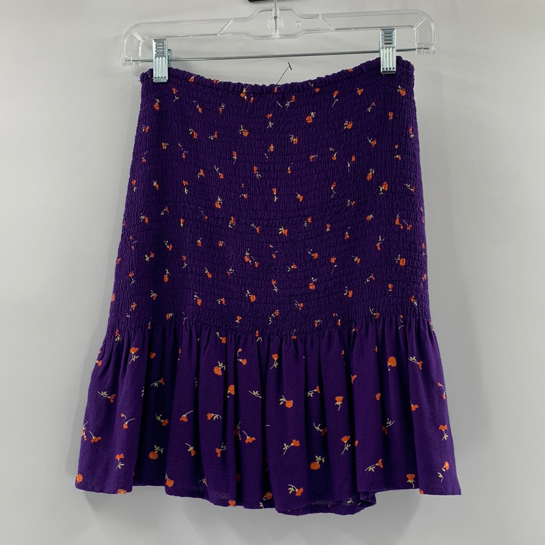 Urban Outfitters Violet Smocked Mini Skirt (Sz M)
