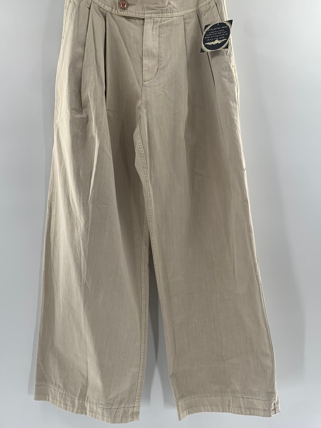 Free People Wide leg Pleated Trousers (Size 2)