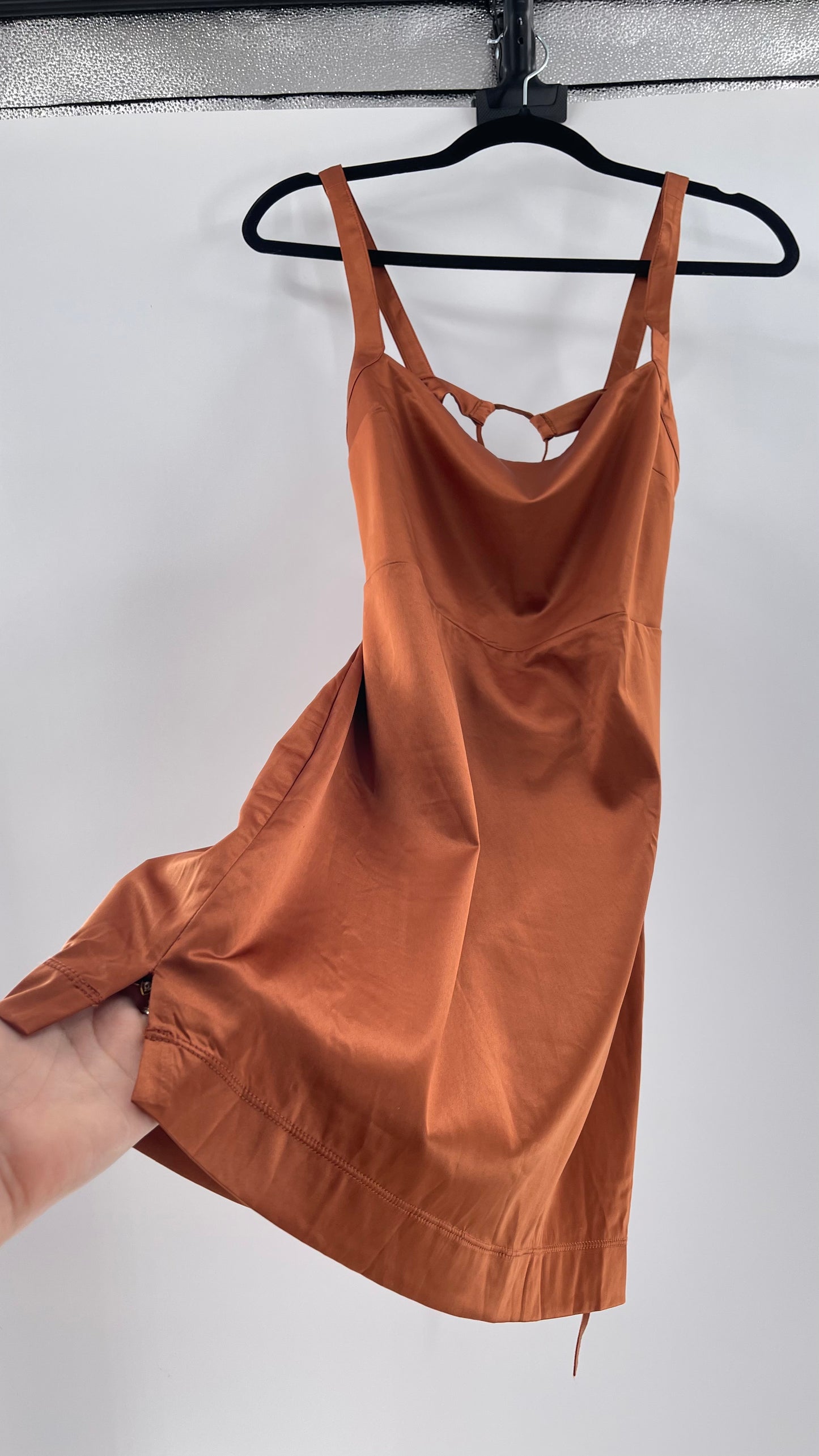 Intimately Free People Burnt Orange Satin Mini (Small)