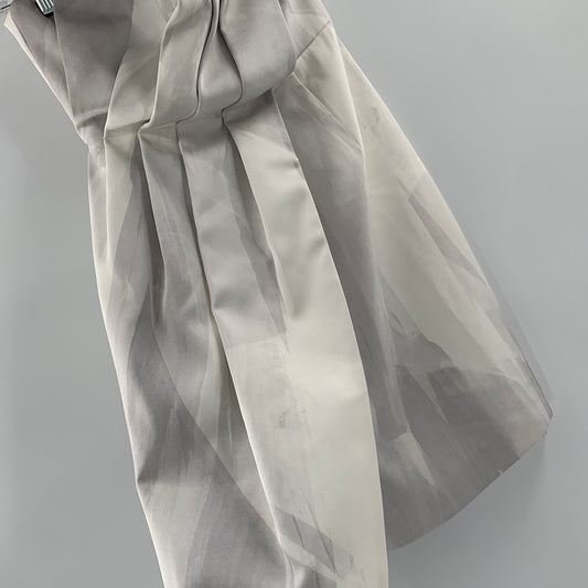 Keepsake White/Grey Asymmetric Dress (S)