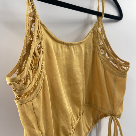 Intimately Free People Mustard Yellow Cropped Tank (XS)