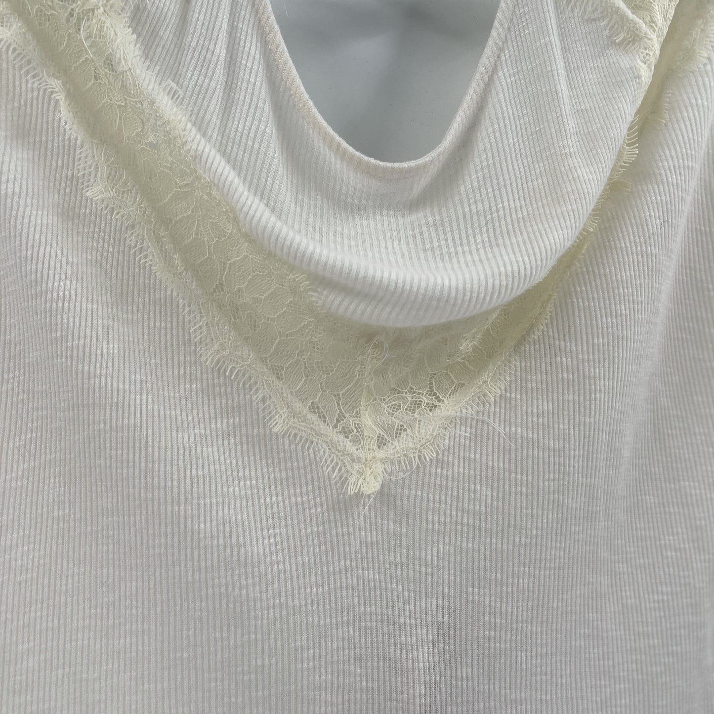 Pins and Needles White Lace Cold Shoulder (XS)