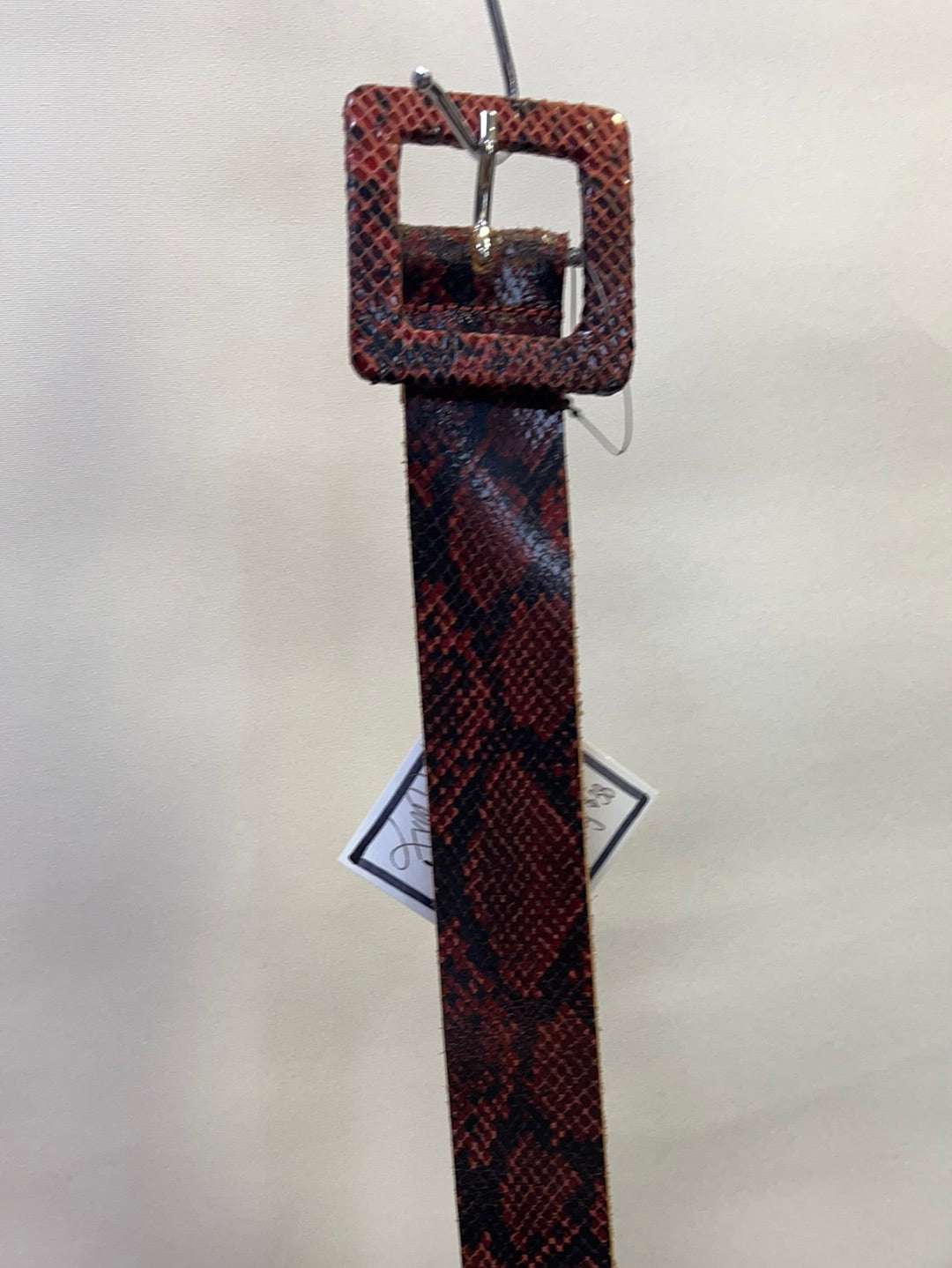 Free People Snake Skin Red Patterned Belt