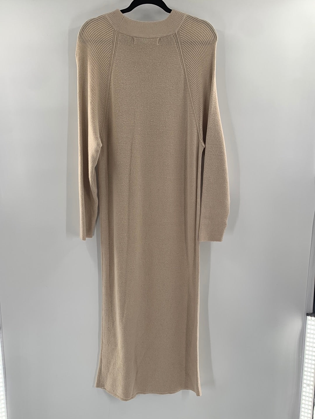 Free People Maxi Beige Sweater Dress (S)