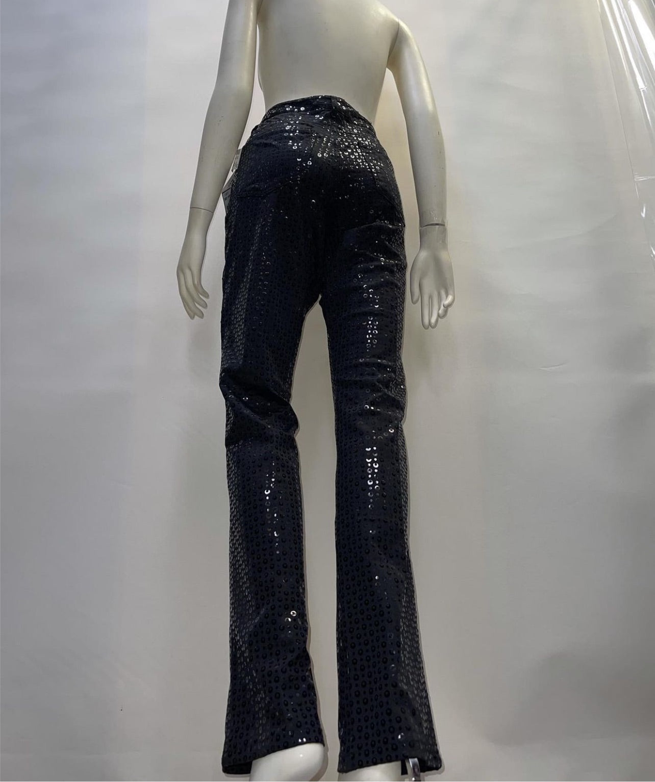 Vintage Deadstock Z. Cavaricci Sequin Black pants (Sz 11)