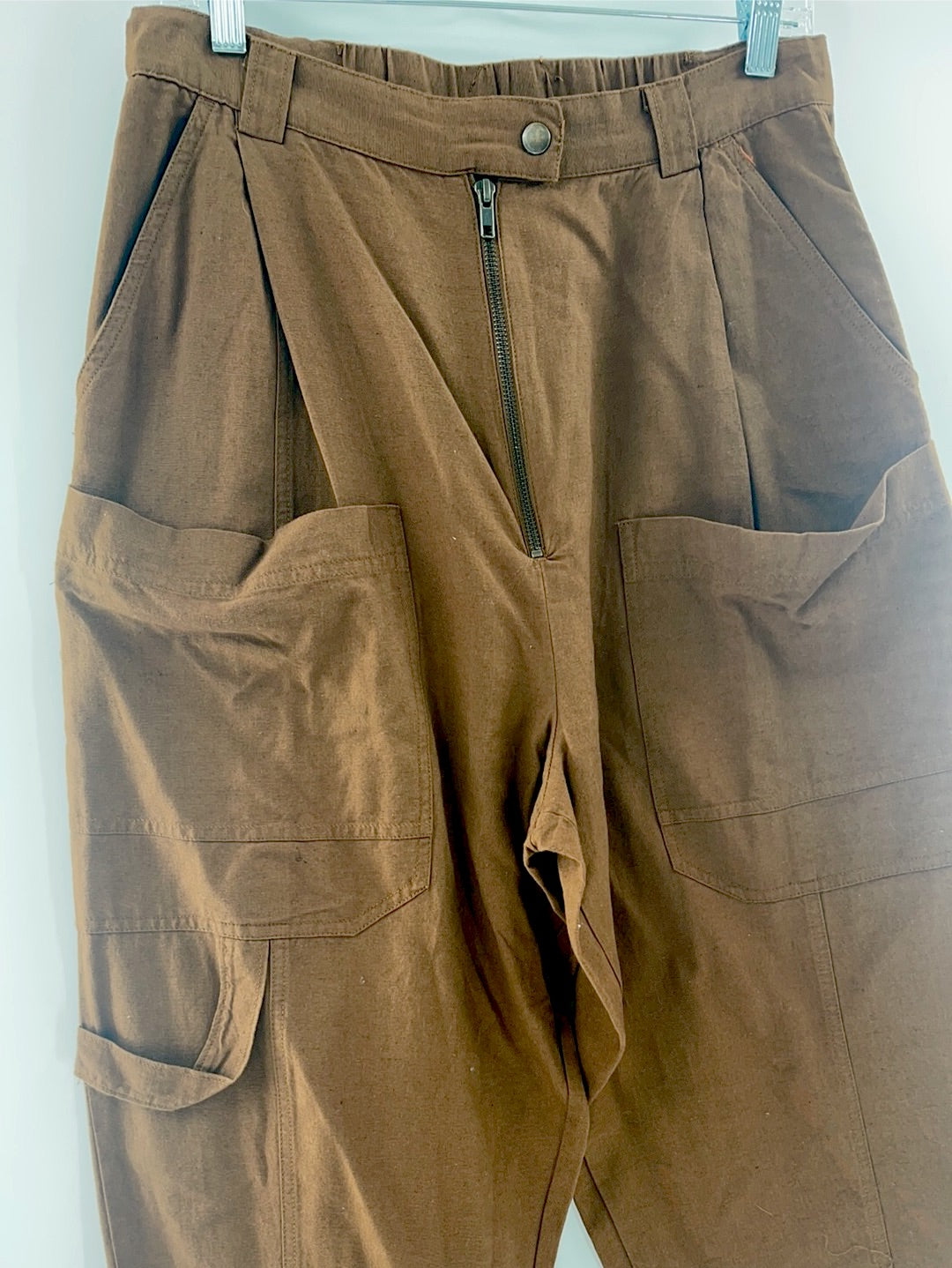 Urban Outfitters Brown Zip Up Multi Pocket Pants (Size 10/UK 14)