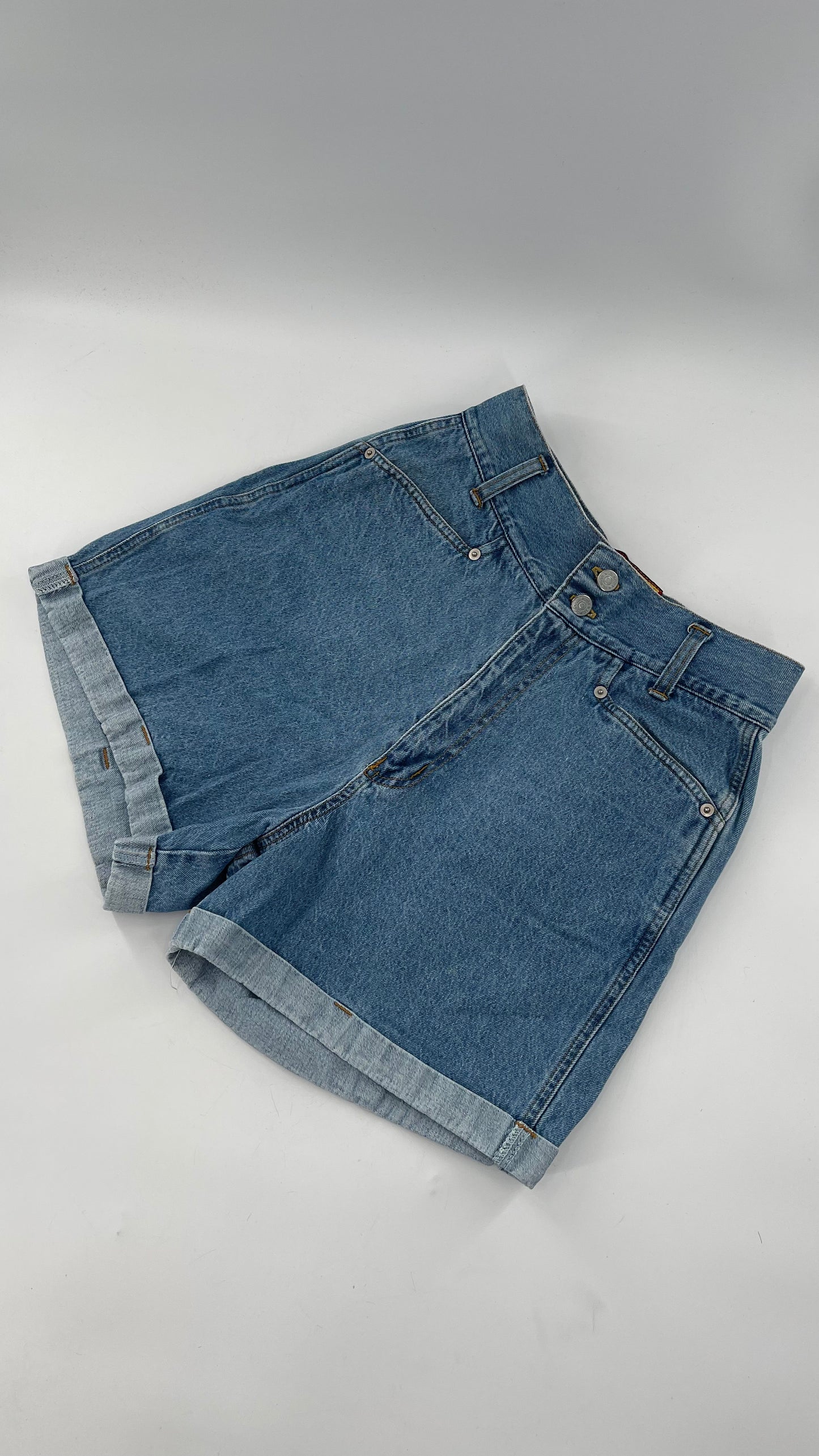 Vintage JG Hook 80s High Waisted Denim Shorts (10)