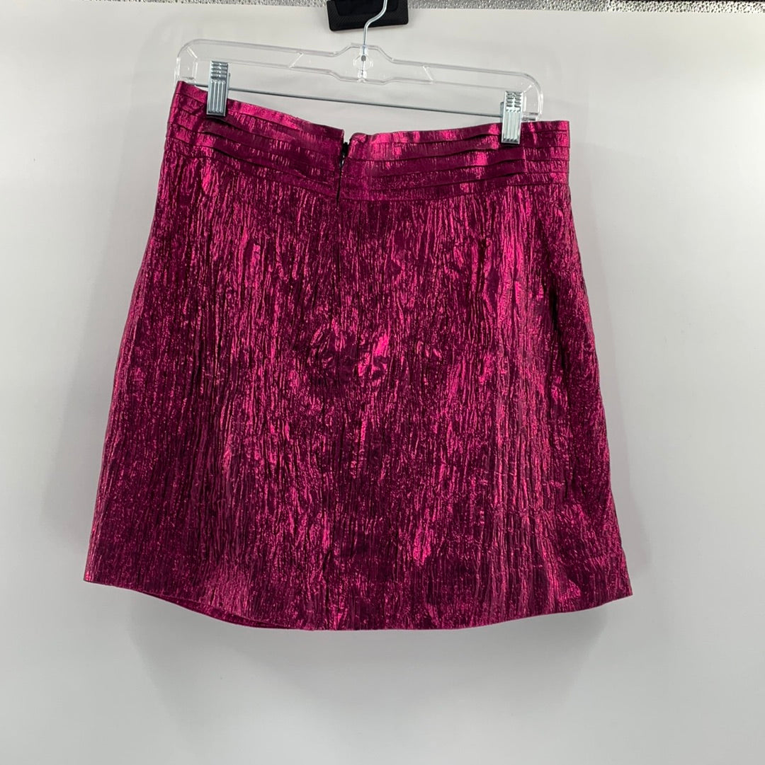 Silence Noise - Anthropologie - Metallic Pink Pleated Crinkle (Size Large)