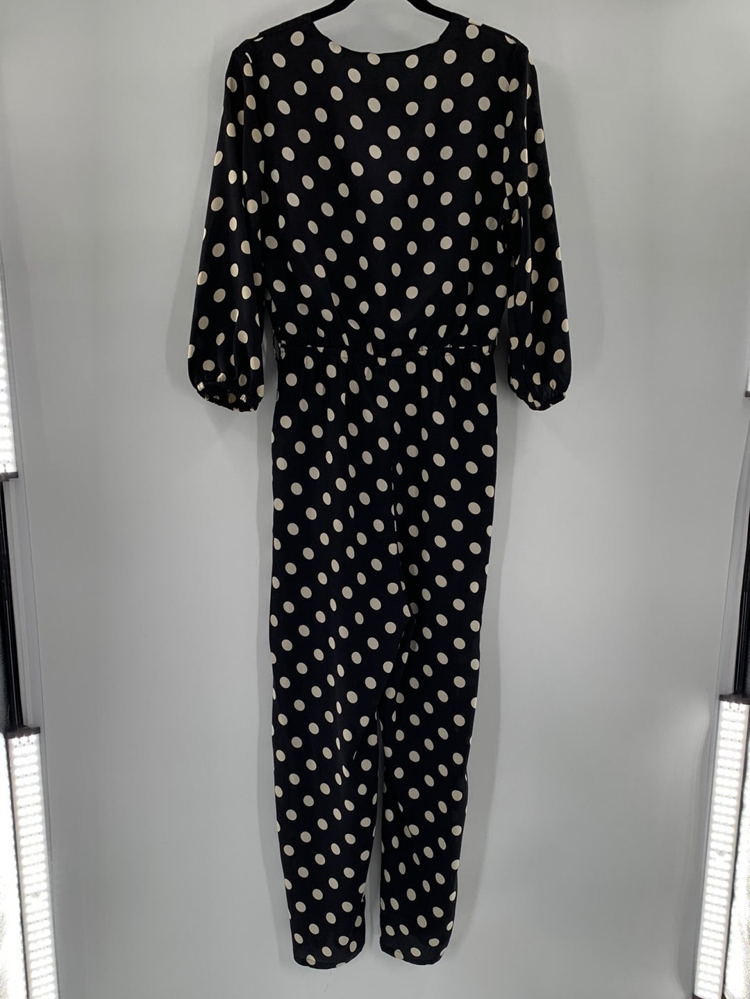 Luca Black/White Polka Dot Jumpsuit (S)