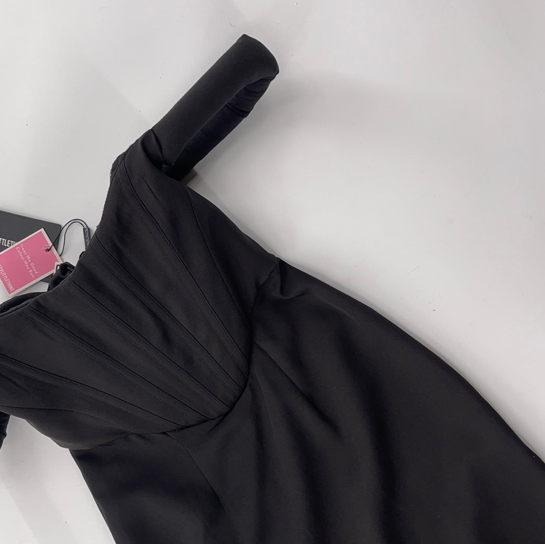 Pretty Little Thing Black Corset Dress (Sz2)