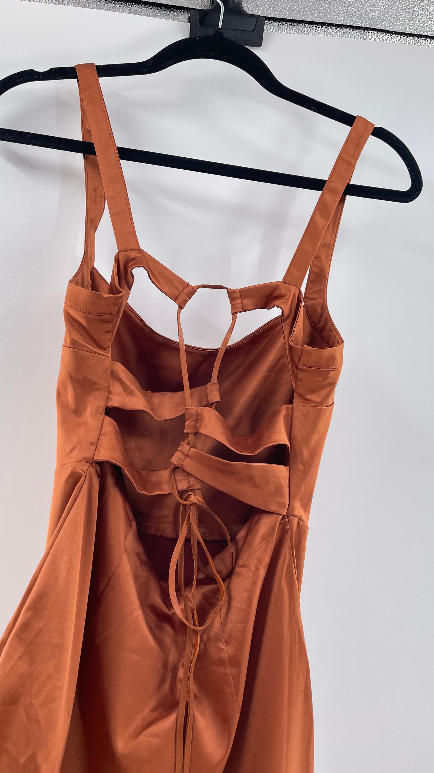 Intimately Free People Burnt Orange Satin Mini (Small)