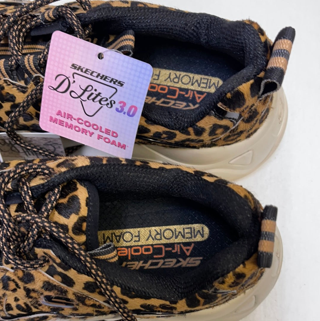 Skechers memory foam leopard 2025 print