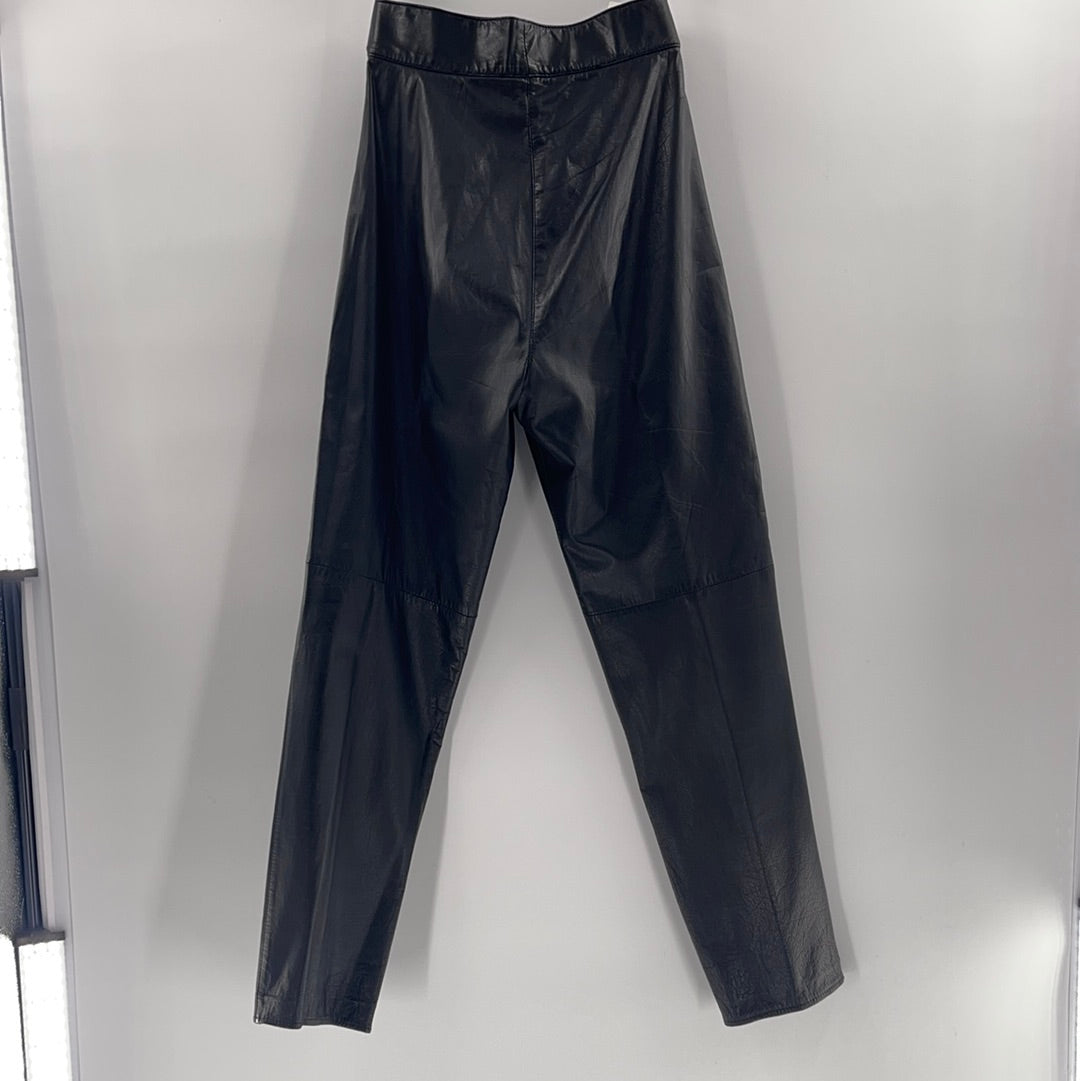 Vintage Pelle high rise Leather Trouser (Sz 2)