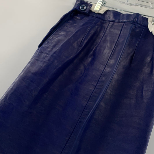 Urban Outfitters Indigo Leather Skirt (Sz6)