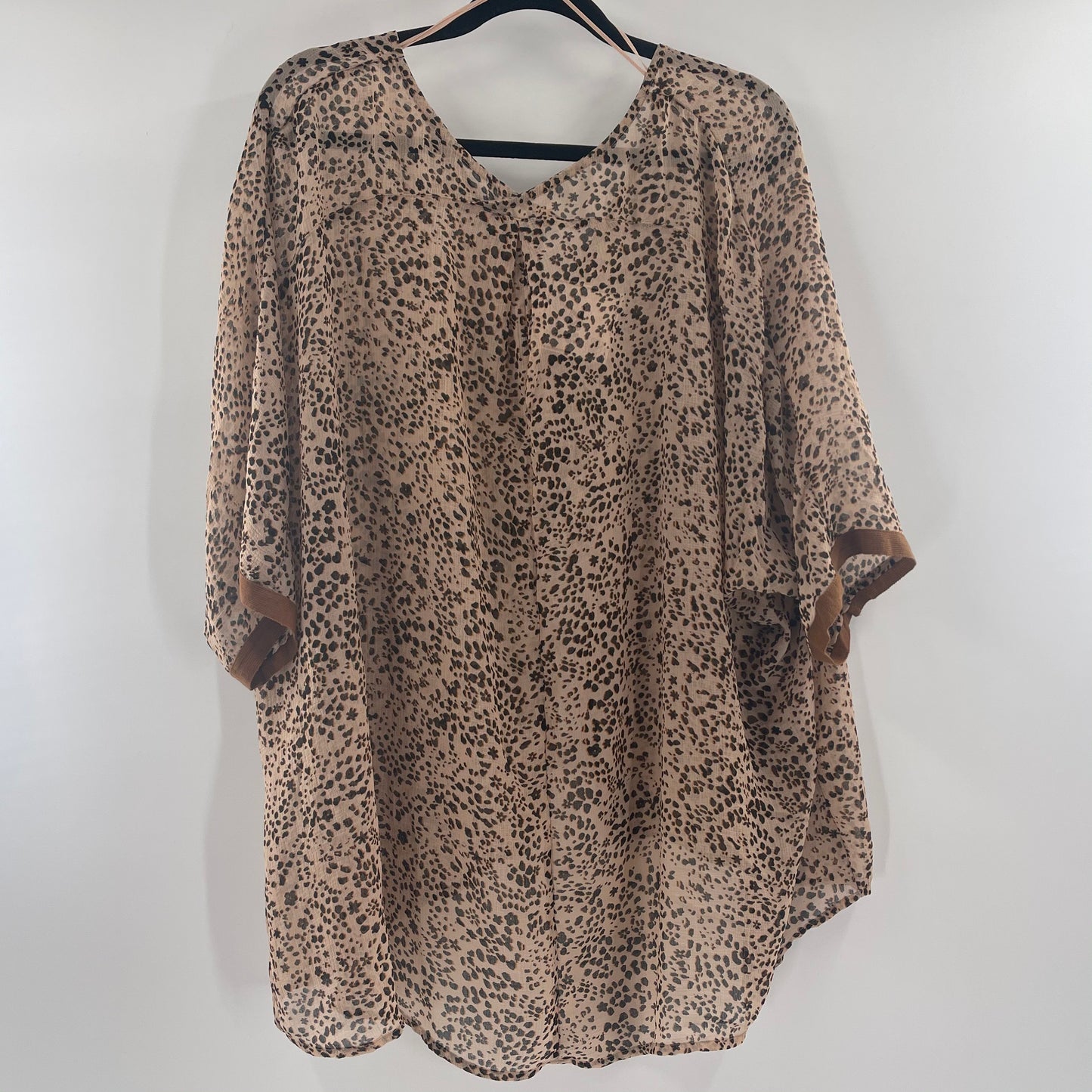 Free People Cheetah Print Blouse (S)