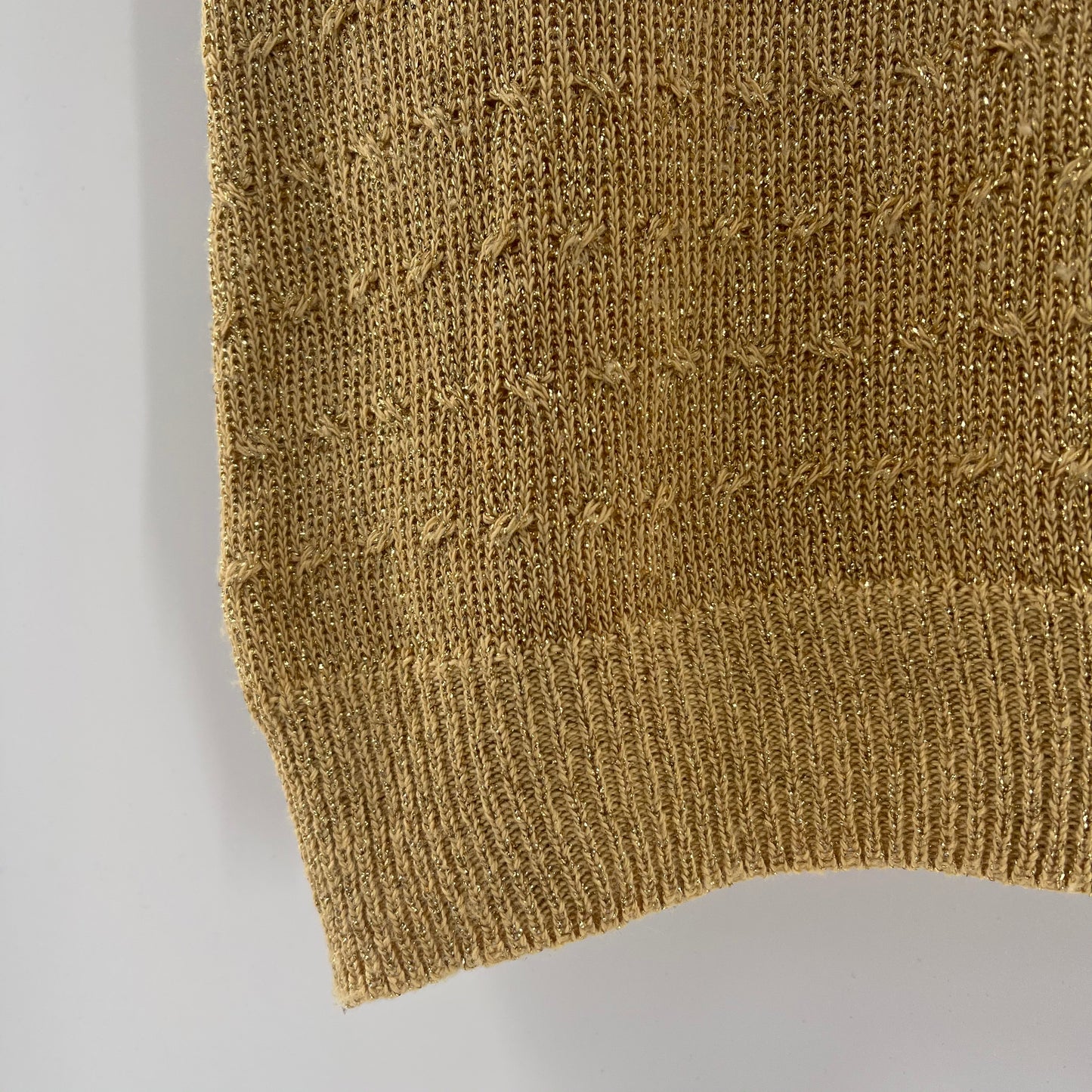 Urban Outfitters Gold Glitter Knit Tank (M)