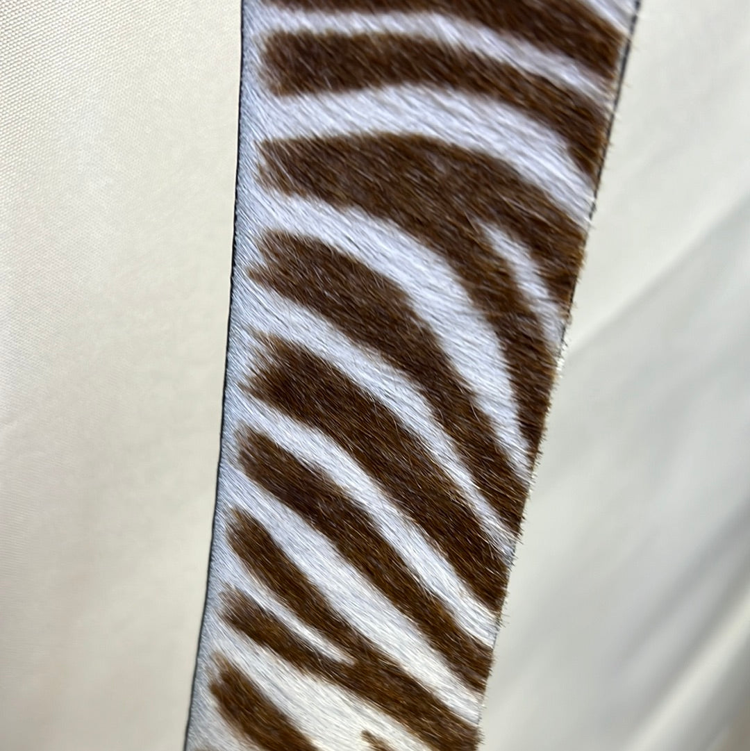 Banana Republic Brown Genuine Leather Zebra Stripe Belt S