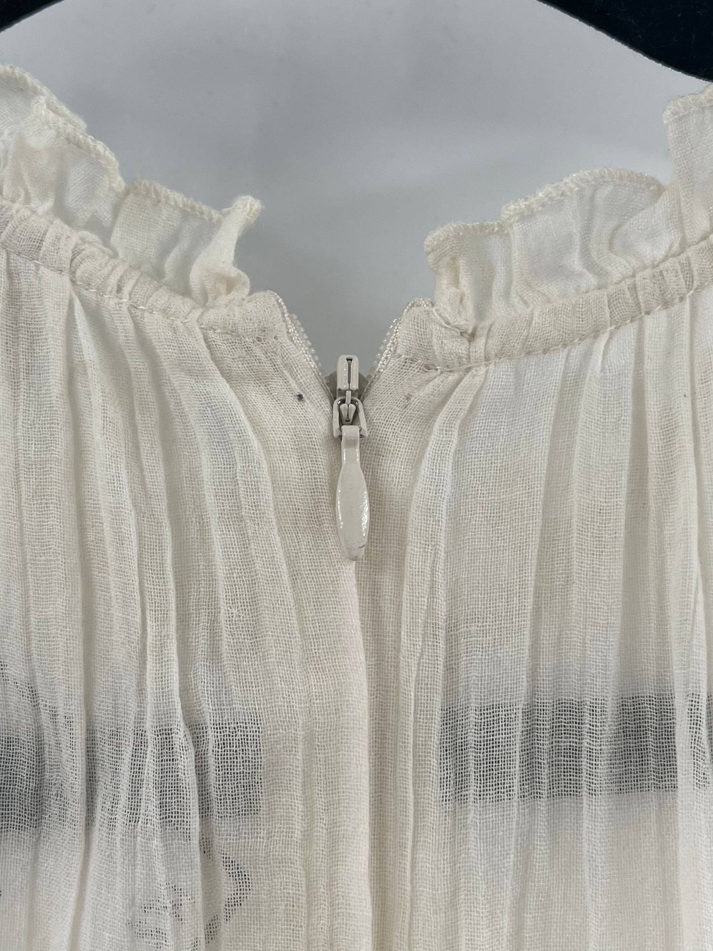 Urban Outfitters Cream Ruffled Mini Dress (Sz M)