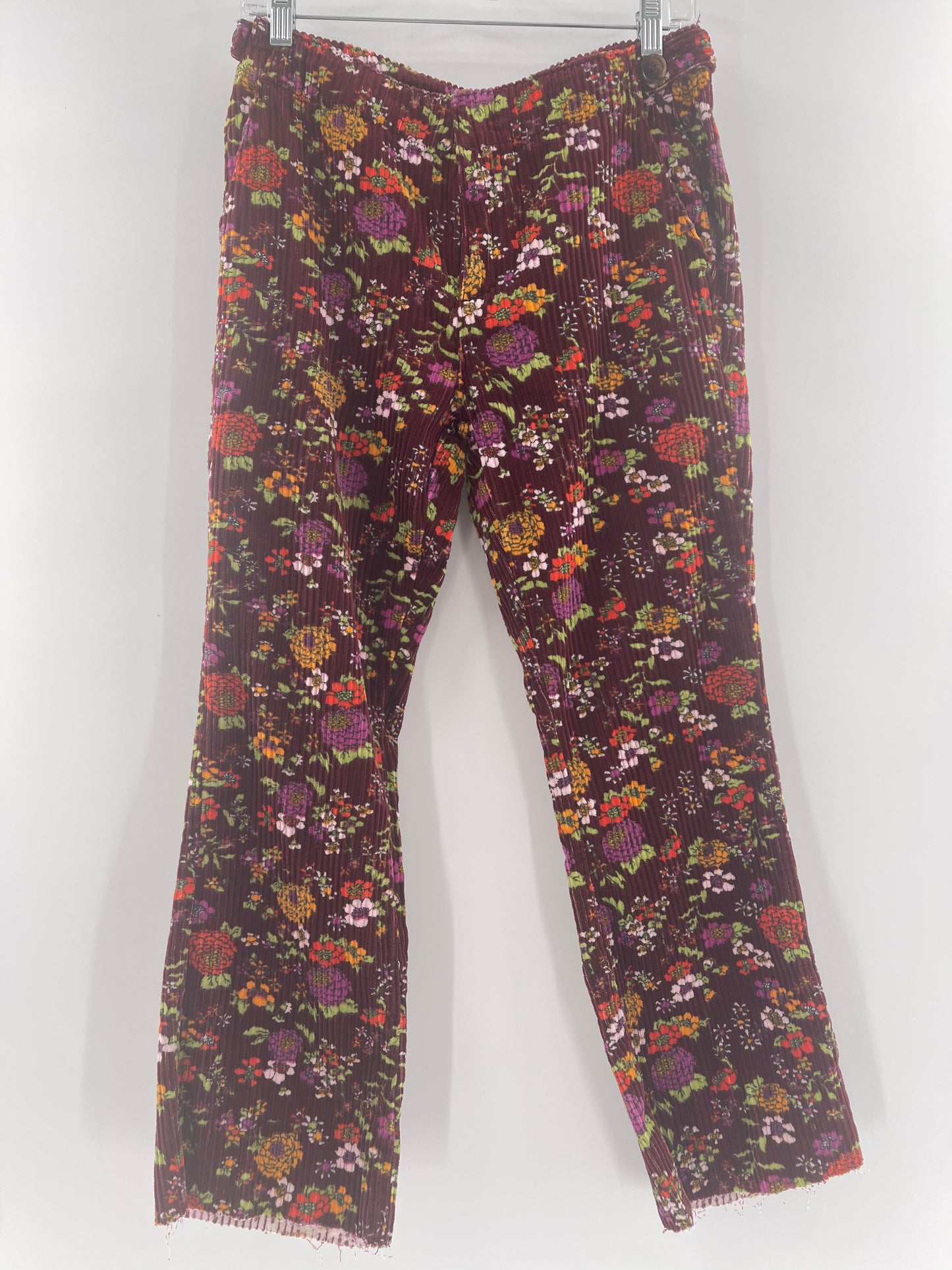 Urban Outfitters Flower Corduroy Pants (Size 2)